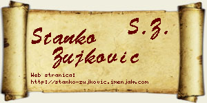 Stanko Žujković vizit kartica